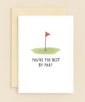 Funny Golf Greeting Card Illustrated Golf Course Hole - Front
