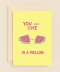 Funny Watermelon Greeting Card Cute Illustrated Fruits - Front