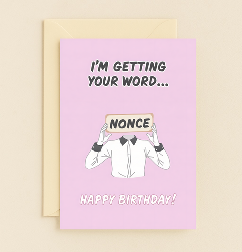 Funny Birthday Card with Playful Word Game Twist - Front