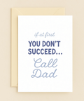 Funny Dad Greeting Card Call Dad Modern Typography - Front