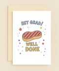 Funny Graduation Card Steak Congrats Modern Design - Front