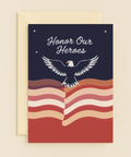 Patriotic Greeting Card with Bold Eagle Design - Front