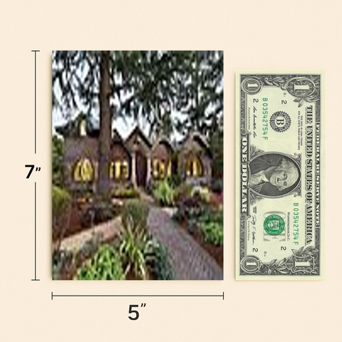 Funny Birthday Card Cozy Cabin Getaway Pun Illustrated - Size