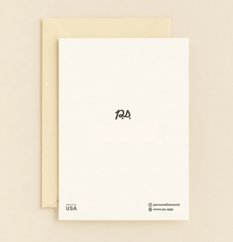 Funny Grandparent Greeting Card Banana Theme - Back