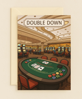 Funny Birthday Card Casino Double Down Theme - Front