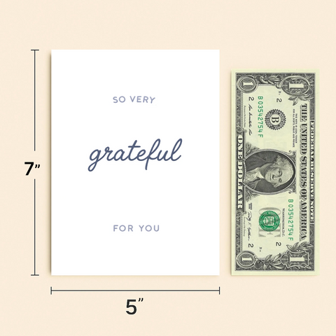 Thank You Greeting Card Modern Script Design - Size