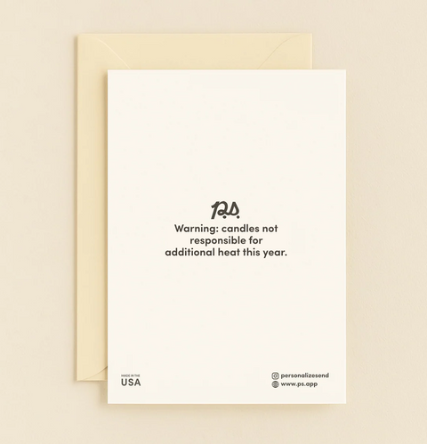 Funny Birthday Greeting Card Cute Pepper Design - Back