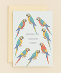 Colorful Parrot Birthday Fishes Card product image