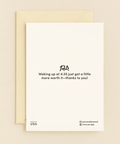 Funny Thanks Greeting Card with Illustrated Visual Puns - Back