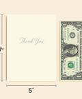 Thank You Card Elegant Minimalist Design - Size