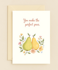 Funny Greeting Card Cute Perfect Pear Illustration - Front