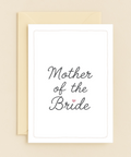 Mother of the Bride Card Modern Elegant Design - Front