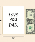 Fathers Day Greeting Card Modern Brush Script - Size