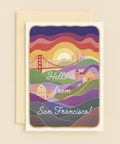 San Francisco Greeting Card Colorful Modern Design - Front
