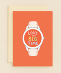 Funny Love Card with Watch Design - Front