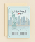 Anniversary Greeting Card Statue of Liberty Design - Front