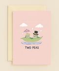 Funny Wedding Card Peas in a Pod Cartoon Design - Front