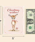 Christmas Greeting Card Cute Deer Illustration - Size