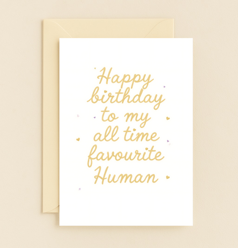 Funny Birthday Greeting Card Cute Heart Designs - Front