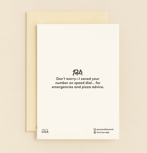 Funny Dad Greeting Card Call Dad Modern Typography - Back