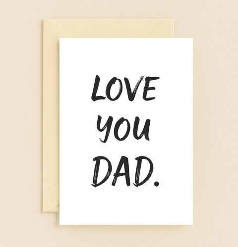 Fathers Day Card Bold Typography Modern - Front