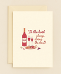 Host Appreciation Greeting Card Rosé Illustration - Front