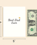 Funny Dad Card with Heart Accent - Size