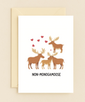 Funny Moose Greeting Card Cute Animal Pun Design - Front