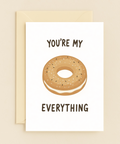 Bagel Love Greeting Card Cute Donut Pun - Front