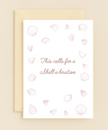 Funny Birthday Greeting Card Modern Seashell Design - Front