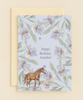 Horse Flowers Teacup Butterfly Happy Birthday Annabel Personalized Card product image