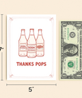 Funny Fathers Day Card Retro Soda Bottle Design - Size