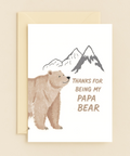 Bear Fathers Day Card Cute Papa Bear Illustration - Front