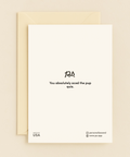 Back of Golden Retriever Graduation Card with P.S. message