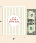 Funny Dad Greeting Card Baseball Theme Birthday Card - Size