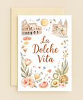 Italian Illustrated Modern Greeting Card - Front