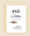 Funny Fathers Day Card Modern Shoes Design - Front
