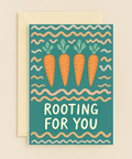 Encouragement Greeting Card Cute Carrot Design - Front