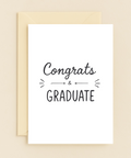 Graduation Greeting Card "Congrats & Graduate" Modern Design - Front