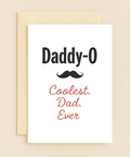 Funny Father's Day Card "Coolest Dad Ever" Mustache Design - Front