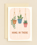 Motivational Greeting Card Hanging Plants Design - Front