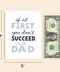 Funny Dad Greeting Card Modern Typography - Size