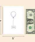 Thank You Balloon Greeting Card Simple Modern Design - Size