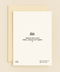Back of Minimalist Abstract Shapes Birthday Card with P.S. message