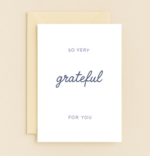 Thank You Greeting Card Modern Script Design - Front