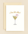 Funny Birthday Greeting Card Martini Illustration - Front