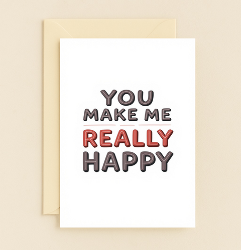 Romantic Greeting Card Modern Lettering Design - Front