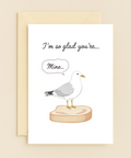 Funny Seagull Greeting Card Cute and Modern Design - Front