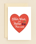 Funny Birthday Greeting Card Heart Cherry Illustration - Front