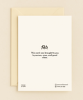 Back of AI-Powered Greetings with P.S. message